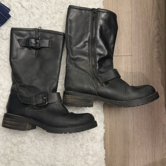 Steve Madden Leather Moto boots - Picture 1 of 5